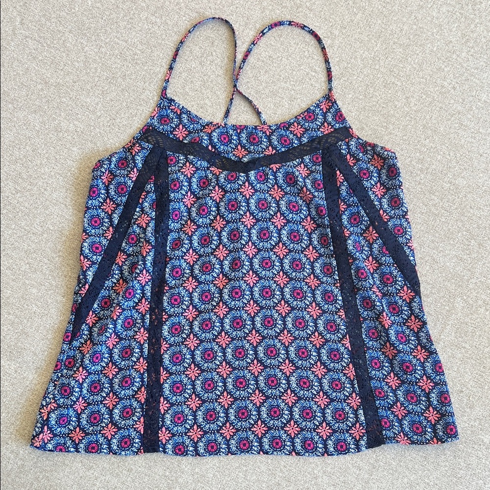 Maurices Navy and Pink Floral Camisole